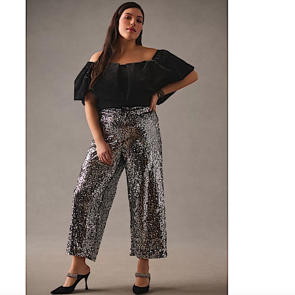 Code x Mode Sequin Pants Wide Leg in black - Picture 3 of 10